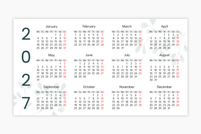 Pocket Calendars - Template ID 640