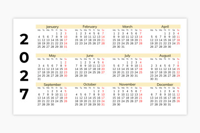Pocket Calendars - Template ID 642
