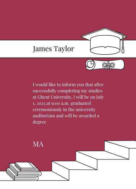 Graduation Announcements - Template ID 17554