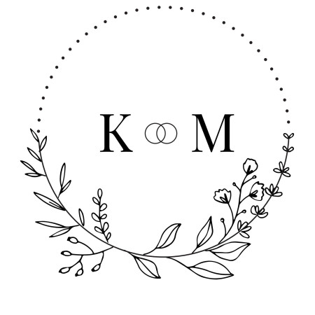 Round wedding stamp - Template ID 18402
