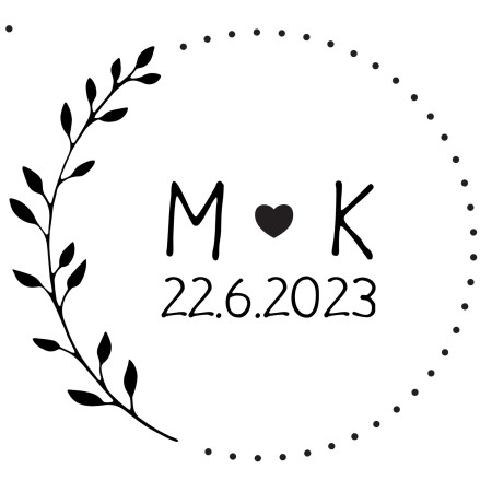 Round wedding stamp - Template ID 18406
