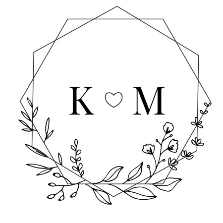 Round wedding stamp - Template ID 18410