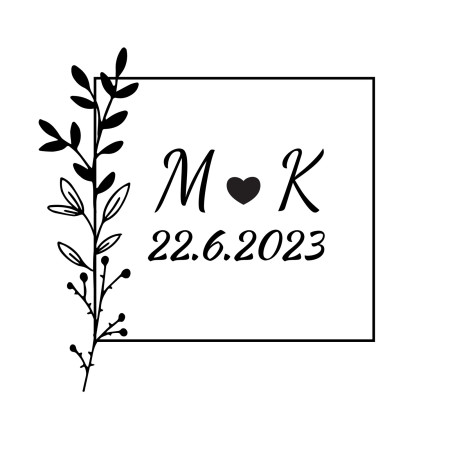 Round wedding stamp - Template ID 18414