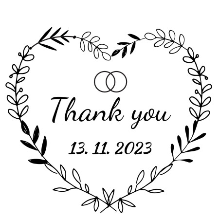 Round wedding stamp - Template ID 18430
